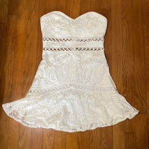 White Strapless Dress